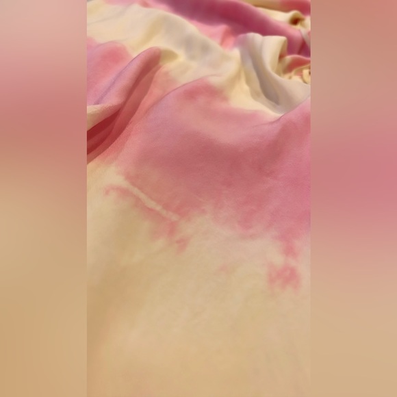 Gypsy 05 100% Silk Pink & Cream Max Dress Medium - Picture 7 of 13